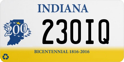 IN license plate 230IQ