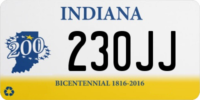 IN license plate 230JJ