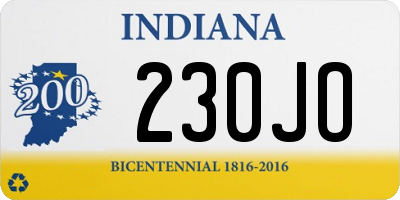 IN license plate 230JO