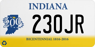 IN license plate 230JR