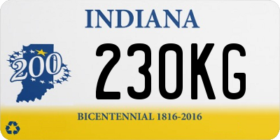 IN license plate 230KG