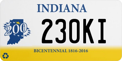 IN license plate 230KI