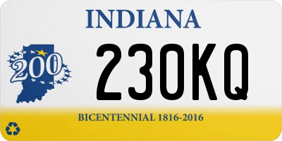 IN license plate 230KQ