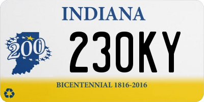 IN license plate 230KY