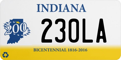 IN license plate 230LA