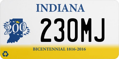 IN license plate 230MJ