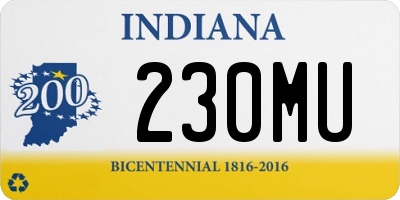 IN license plate 230MU