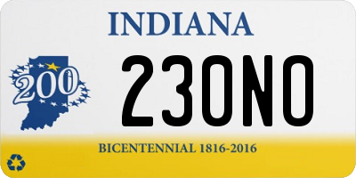 IN license plate 230NO