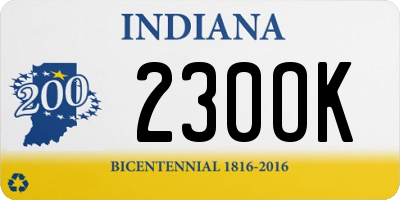 IN license plate 230OK