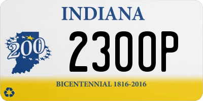 IN license plate 230OP