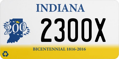 IN license plate 230OX