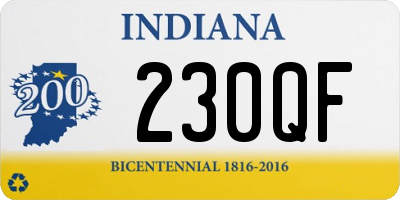 IN license plate 230QF