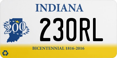 IN license plate 230RL