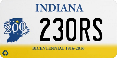 IN license plate 230RS