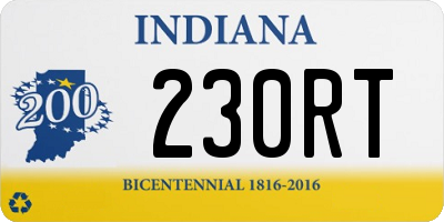 IN license plate 230RT