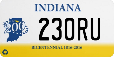 IN license plate 230RU