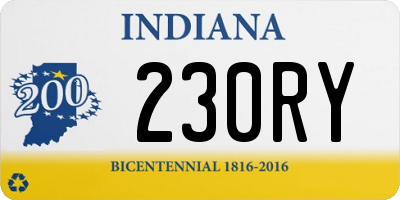 IN license plate 230RY