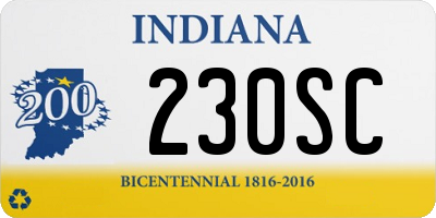 IN license plate 230SC