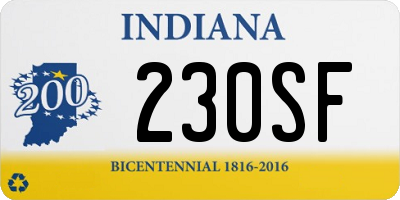 IN license plate 230SF