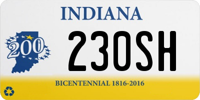 IN license plate 230SH