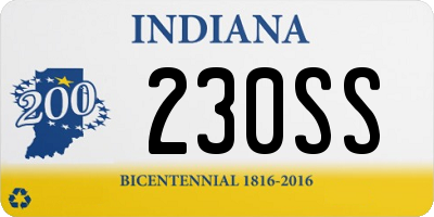 IN license plate 230SS