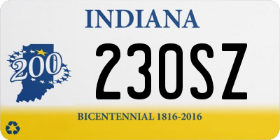 IN license plate 230SZ