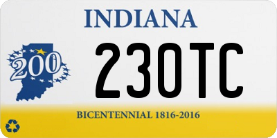 IN license plate 230TC