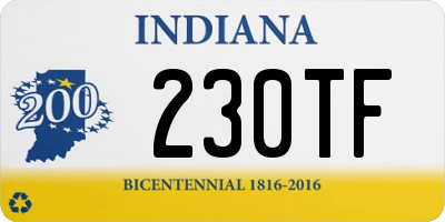 IN license plate 230TF