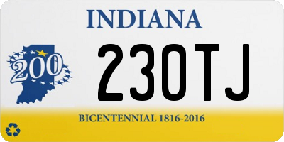 IN license plate 230TJ