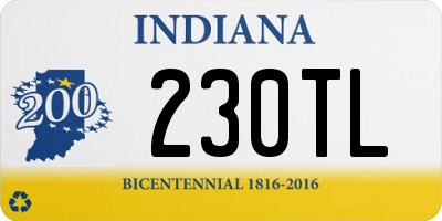 IN license plate 230TL