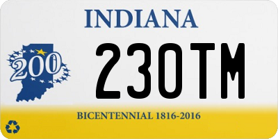 IN license plate 230TM