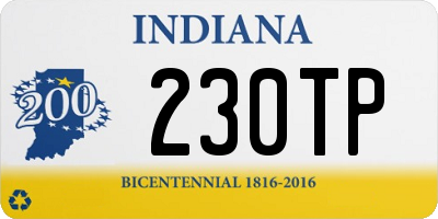 IN license plate 230TP