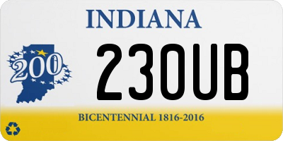 IN license plate 230UB