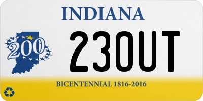 IN license plate 230UT