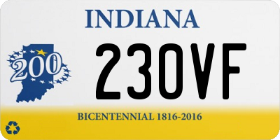 IN license plate 230VF