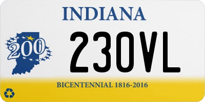 IN license plate 230VL