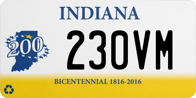 IN license plate 230VM