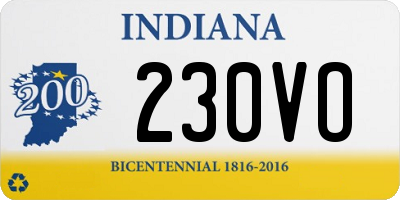 IN license plate 230VO