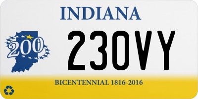 IN license plate 230VY