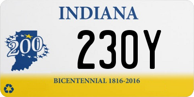 IN license plate 230Y