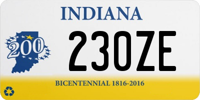 IN license plate 230ZE