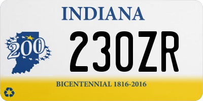 IN license plate 230ZR