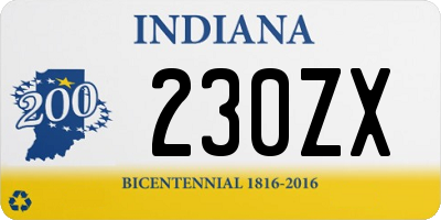 IN license plate 230ZX