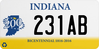 IN license plate 231AB