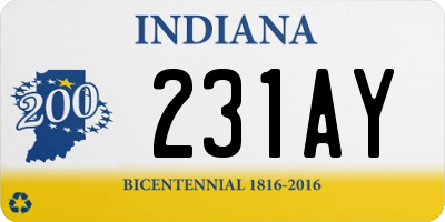 IN license plate 231AY