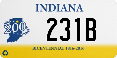 IN license plate 231B