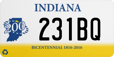 IN license plate 231BQ