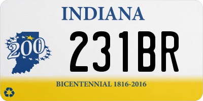 IN license plate 231BR