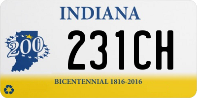 IN license plate 231CH