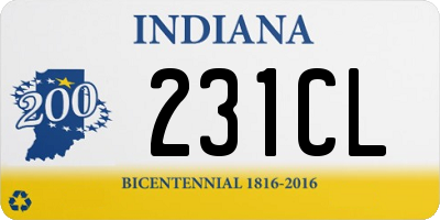 IN license plate 231CL